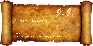 Juszt Jozefa névjegykártya
